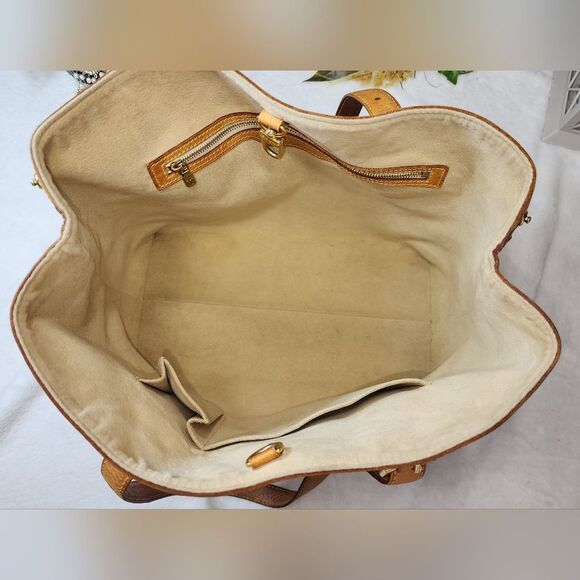 Authentic Louis Vuitton Damier Azur Hampstead MM with Dust Bag - Picture 9 of 17